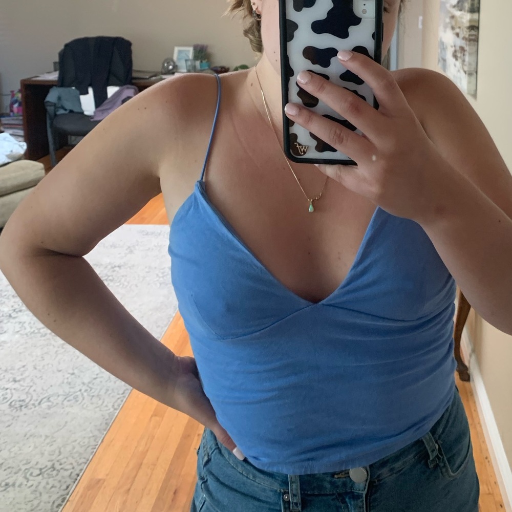 Blue crop top!
